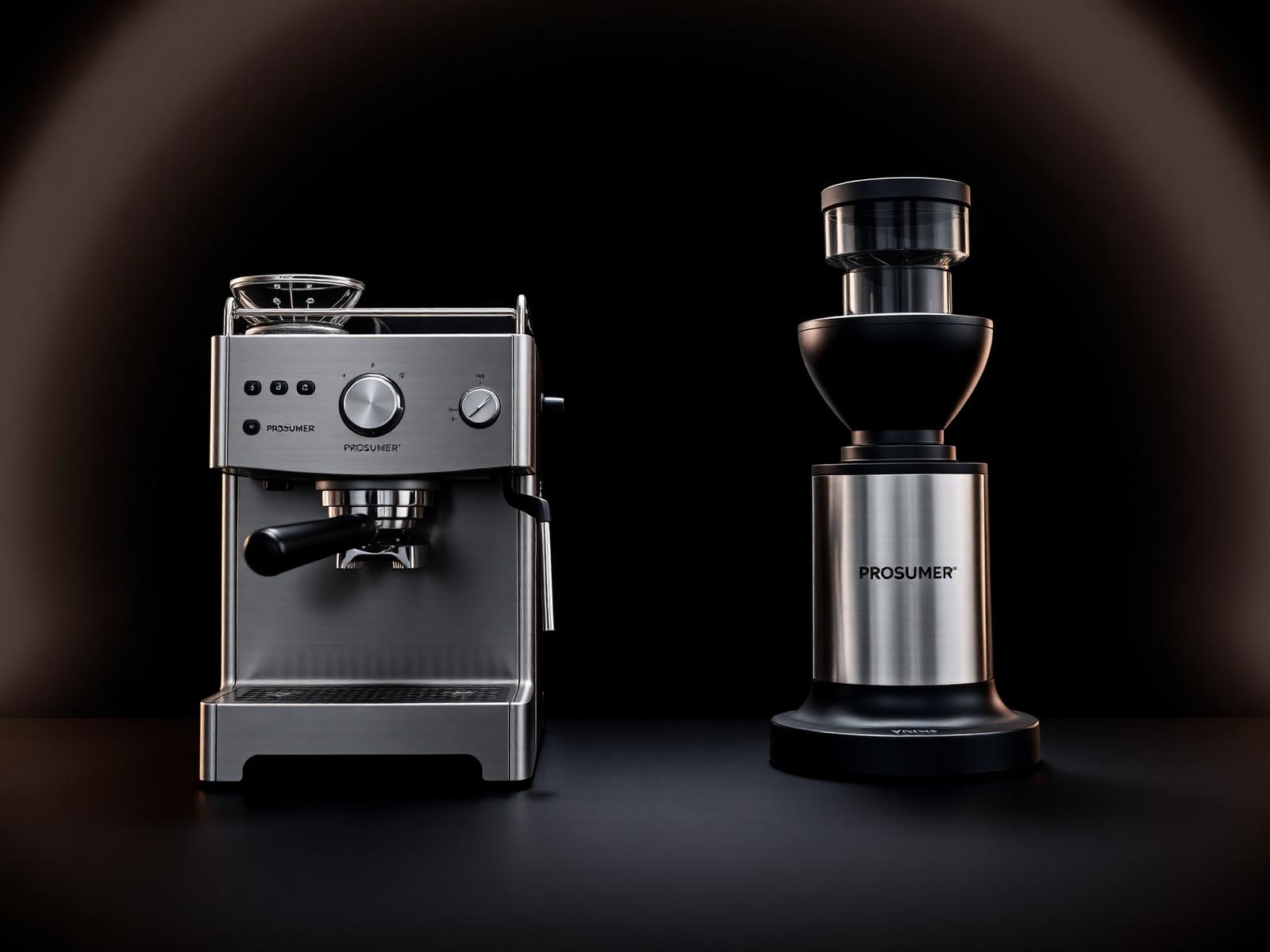 Professional espresso machine and grinder